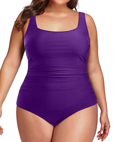 Plus Size One Piece Swimsuit Ruched Backless Swimwear for Women – Daci