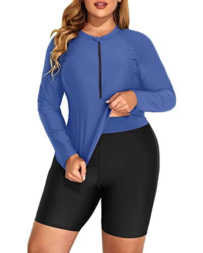 Flattering Rash Guard Bathing Suit Women's Plus Size Athletic Swimsuit –  Daci