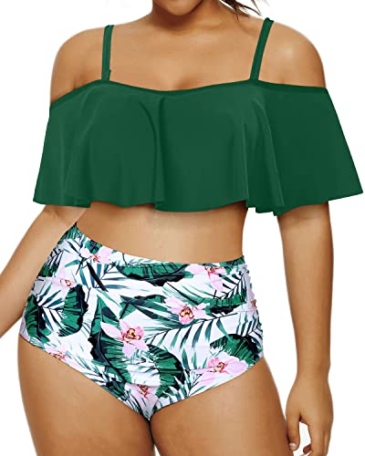 Soft Padded Bra Two Piece Swimsuits For Women Plus Size Bikini Set