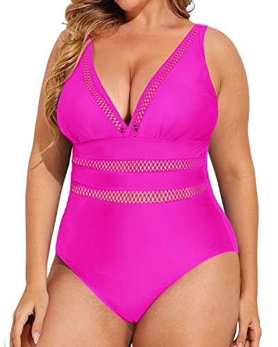 Sexy One Piece Swimsuit Women Plus Size Push Up Swimwear Bodysuit Bathing  Suit 