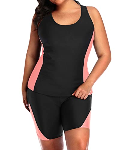 Plus Size Two Piece Racerback Bathing Suits