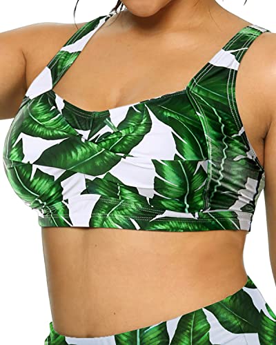 Plus Size Push Full Coverage Swimwear Twist Front Longline Bathing Suit Bra for Large Bust