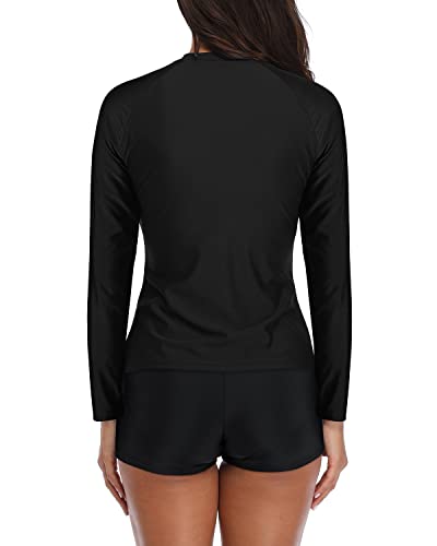 Daci Vrouwen 2-delige Rash Guard Lange Mouw Rits Badpak Met Onderkant Ingebouwde BH Badpak UPF 50, A-roze, M Daci Vrouwen 2-delige Rash Guard Lange Mouw Rits Badpak Met Onderkant Ingebouwde BH Badpak UPF 50, A-roze, M