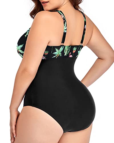 Tummy Control Cheeky One Piece Swimsuits For Women Plus Size-Black Pal –  Daci