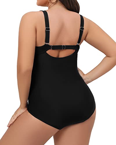 Tummy Control Women's Plus Size Two Piece Swimwear Plus Size