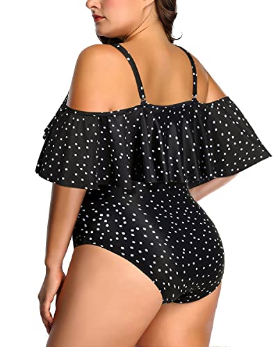 off the shoulder swim dress plus size Trendy Flounce Off Shoulder Bathing Suit For Women Plus Size One Piece –  Daci