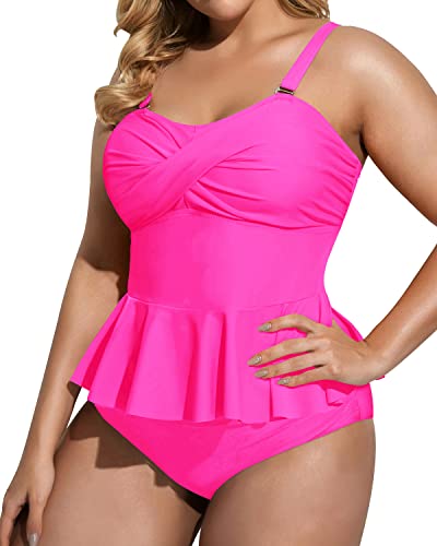 Plus size deals peplum swimsuit