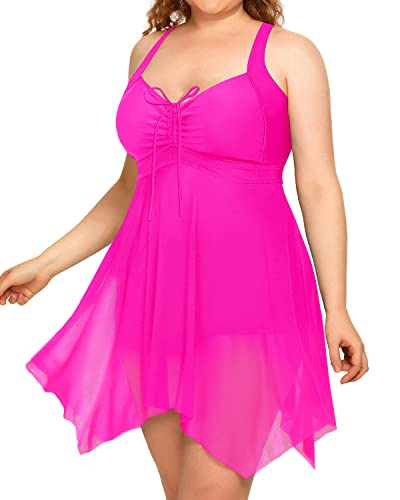 neon swim dress Balenciaga Tucked in Swimwear Dress in Neon Pink