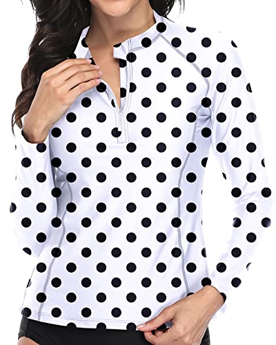 Breathable Built-In Bra Swimsuits Top Long Sleeve Rashguard For Women-Bot